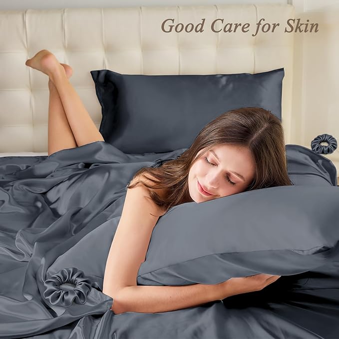 King Satin Pillowcase for Hair 2pc, Similar to Silk Pillow Cases, for Women Men - Image 2