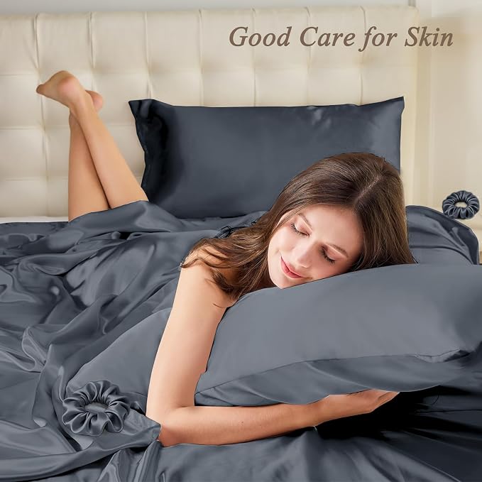 Standard Satin Pillowcase for Hair 2pc, Similar to Silk Pillow Cases, Easier - Image 2