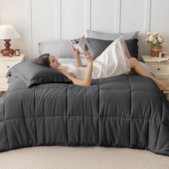 JOLLYVOGUE California King Comforter Set, Ultra-Soft Bed in a Bag Cal King Size - Image 6