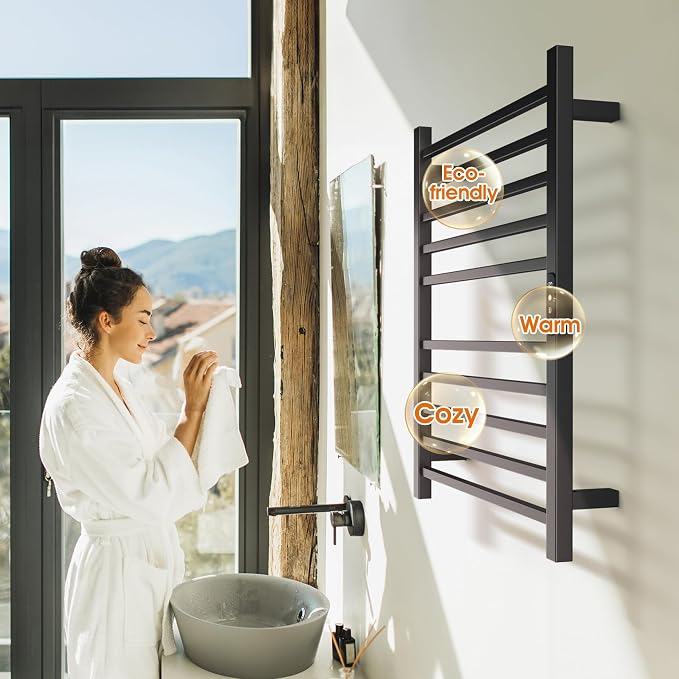Poloma Wall Mounted & Freestanding Towel Warmer Rack - Image 7