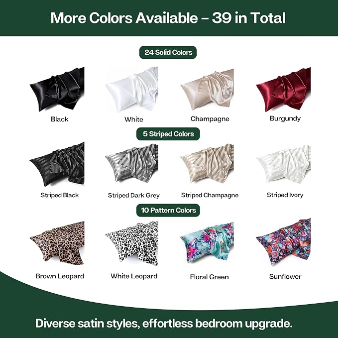 MR&HM Satin Body Pillow Cover, Soft and Breathable Body Pillow Case - Image 8