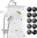 Hibbent cUPC Certified All Metal 12" Rainfall Showerhead Combo, High Pressure by Hibbent