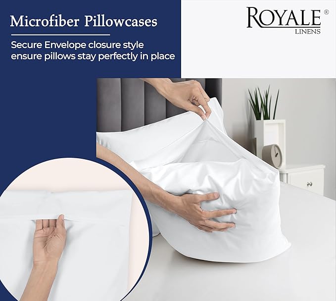 Royale Linens Queen Pillowcase Set of 2 - Image 5