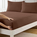 Queen Fitted Sheet Only with Full Elastic & Built in Corner Sheet Straps to by SweetHomeCollection
