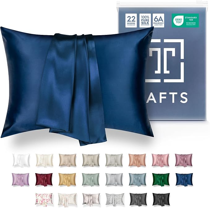 Tafts Pillow Cases - 22mm 100% Pure Mulberry 6A Silk Pillowcase by Tafts