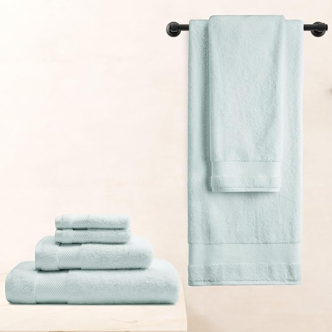 BIOWEAVES 100% Organic Cotton 700 GSM Plush 6-Piece Towel Set GOTS Certified - Image 6