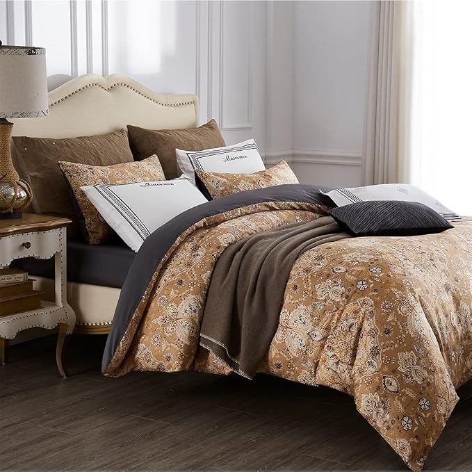 Cupocupa Duvet Cover Queen Size Set Boho Floral Pattern Duvet Cover Queen - Image 8