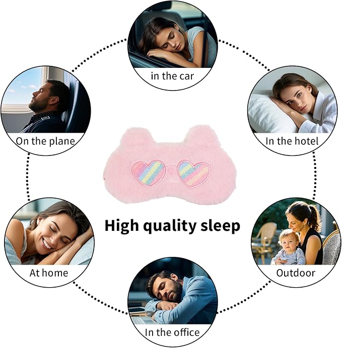 PERFECTSIGHT Sleep Eye Masks, Cute Sleep Eye Cover Lightweight Adjustable - Image 6