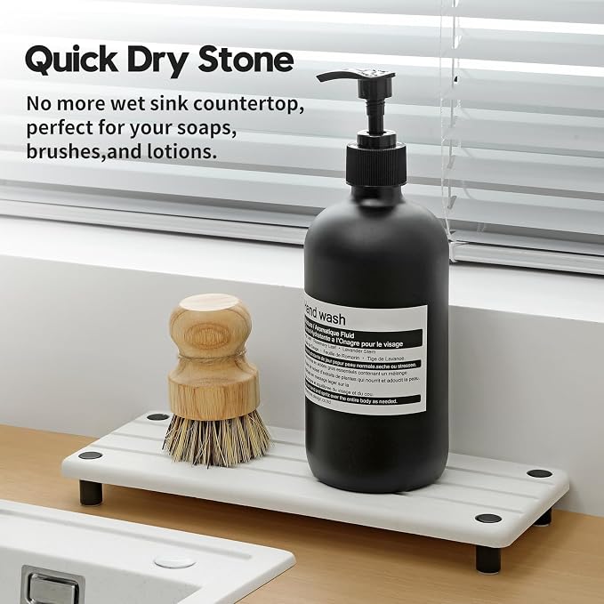 Razborci 2 Pack Fast Drying Water Absorbing Diatomite Stone Mat Tray - Image 3