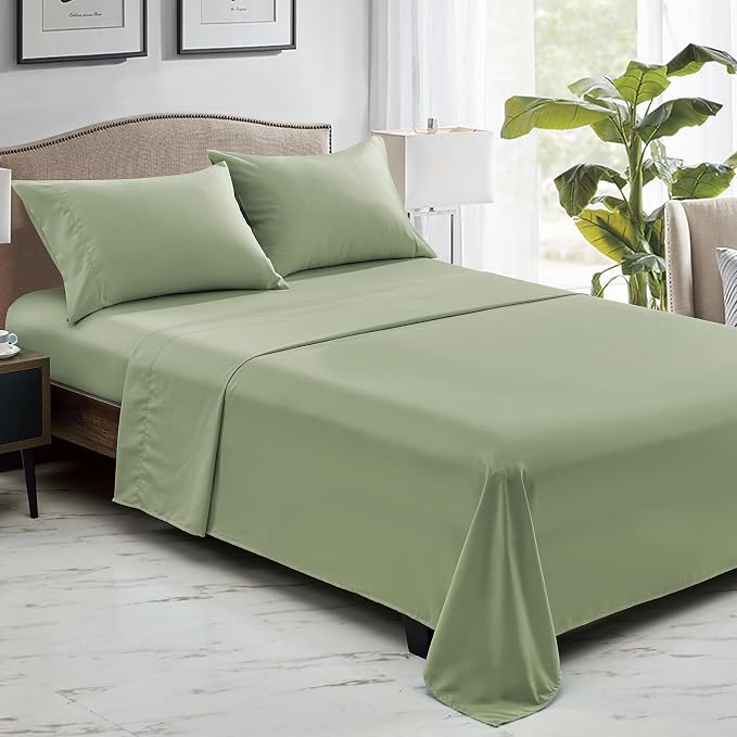 FreshCulture King Flat Sheets Only, Soft Microfiber Bedding Sheets - Image 6