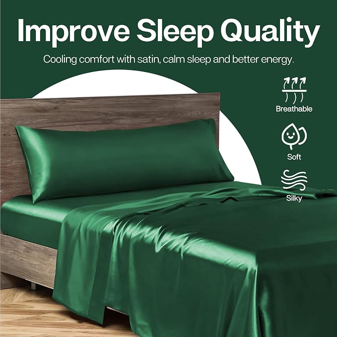 MR&HM Satin Body Pillow Cover, Soft and Breathable Body Pillow Case - Image 6