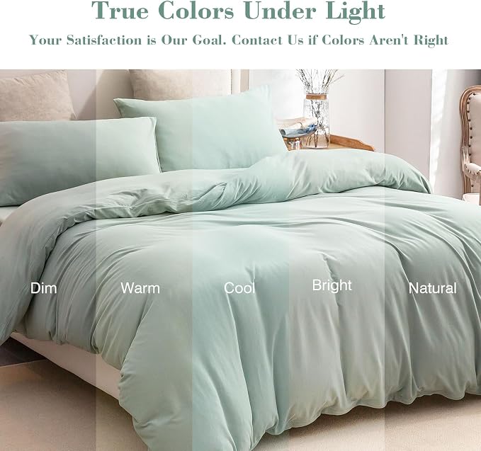 PURE ERA Jersey Knit Duvet Cover Set 100% T-Shirt Cotton Super Soft Comfy 2pc - Image 5