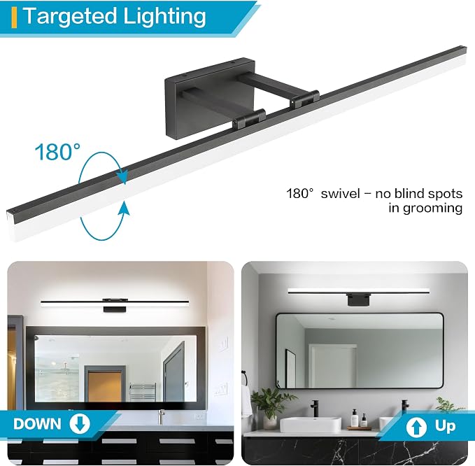 SOLFART 5 Color Temperature Dimmable 47.2 Inch Bathroom Light Fixtures Over - Image 3