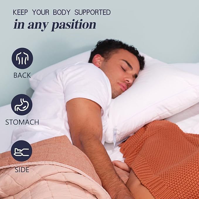Nuzzle Adjustable Pillow for Side Sleepers, Luxury King Size Bed Pillow Hotel - Image 5