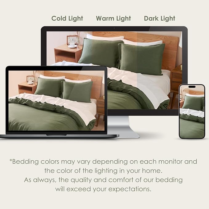 DAPU 100% Linen Duvet Cover Twin 2PCs, Pure Natural French Flax Linen Duvet - Image 6