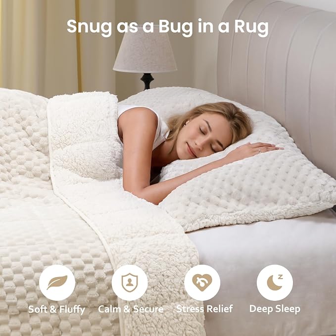 Drewin Weighted Blanket 15lbs, Adult Weighted Blankets - Image 3