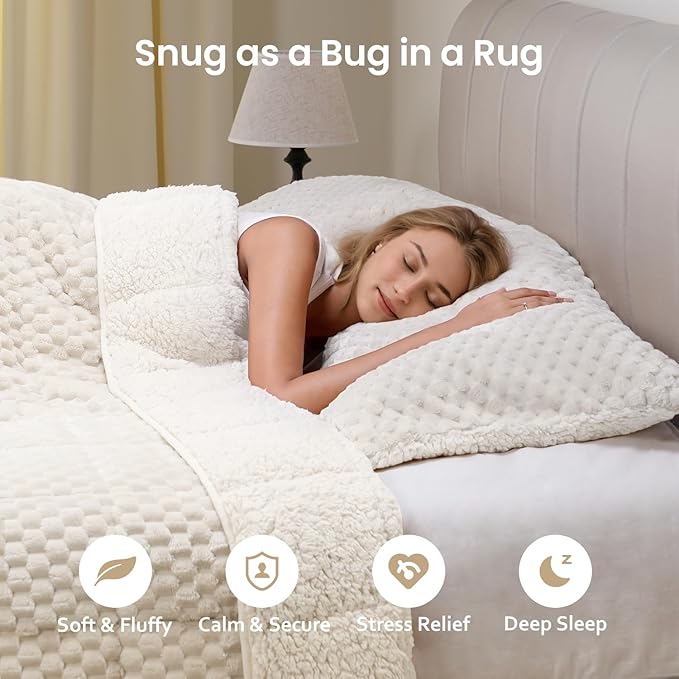Drewin Weighted Blanket 20lbs, Ultra-Soft Warm Weighted Blanket Queen Size - Image 3