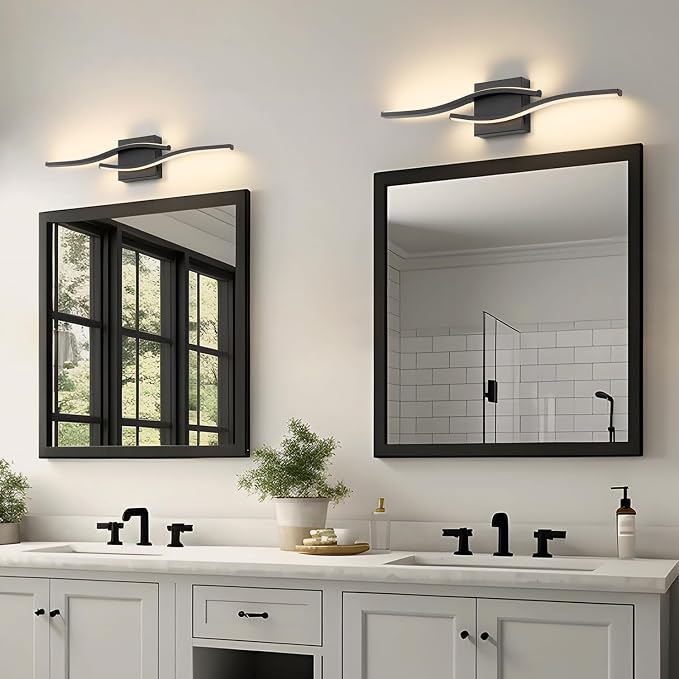 Joossnwell Vanity Light for Bathroom Lighting Fixtures Over Mirror Black - Image 6