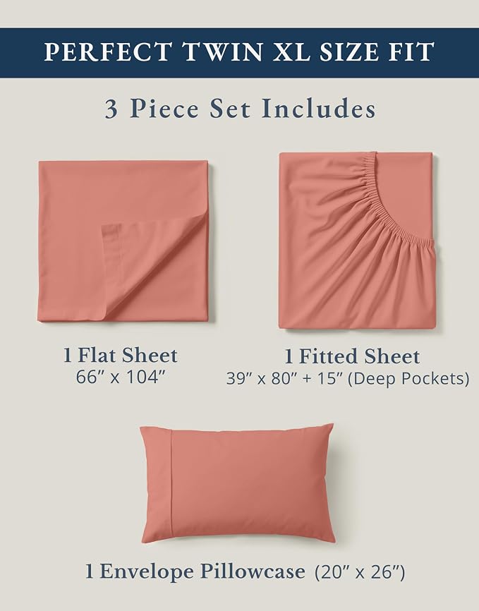 LANE LINEN 100% Organic Cotton Twin Sheet Set, Soft & Comfy Premium Bedding - Image 4