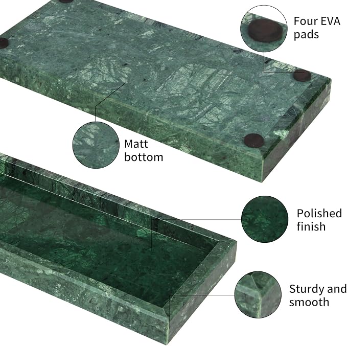 Marble Bathroom Vanity Tray, Luxury Natural Stone Small Decorative Tray - Image 3