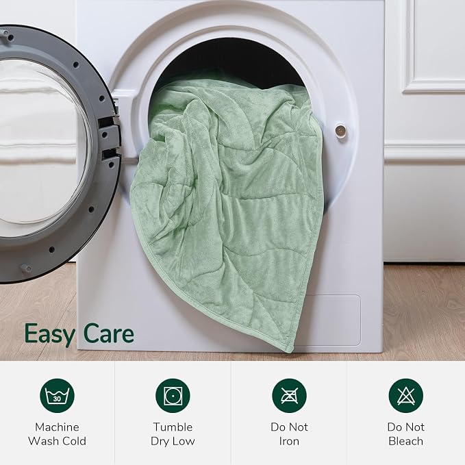 Kaisa Weighted Blanket for Adults, Soft Heavy Blanket Machine Washable - Image 7
