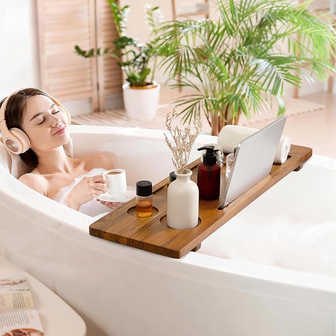 Teak Bathtub Tray - Image 2