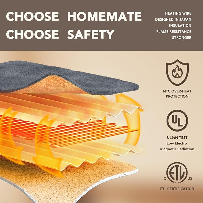 Homemate Electric Heated Blanket Full Size - Image 3