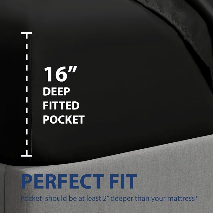 Cathay Home California King Fitted Sheet - Image 3