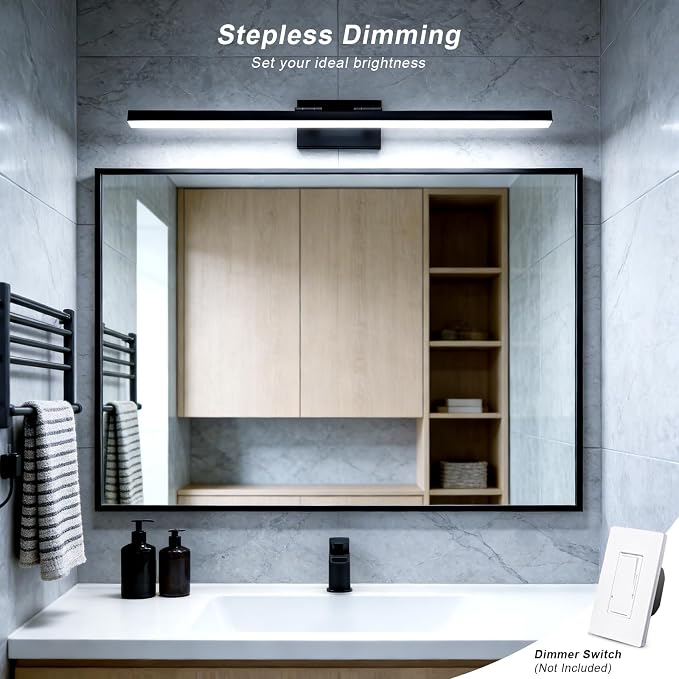 IZORRO Modern Bathroom Vanity Light 40 inch, 32W Dimmable Led Bathroom Light - Image 5