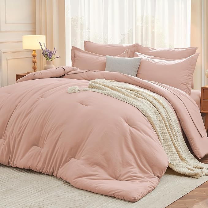 MUXHOMO 5 Pieces Twin Comforter Set, Soft Bed in a Bag Twin Size, All Season by MUXHOMO