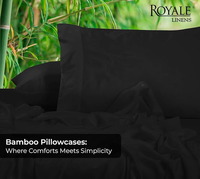 Royale Linens Cooling Pillow Cases Queen Size Set of 2-100% Rayon Derived from - Image 2