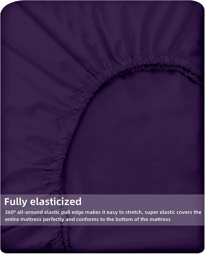 HBHLFZ Twin XL Fitted Sheet Only, Soft Breathable Bottom Sheet - Image 5