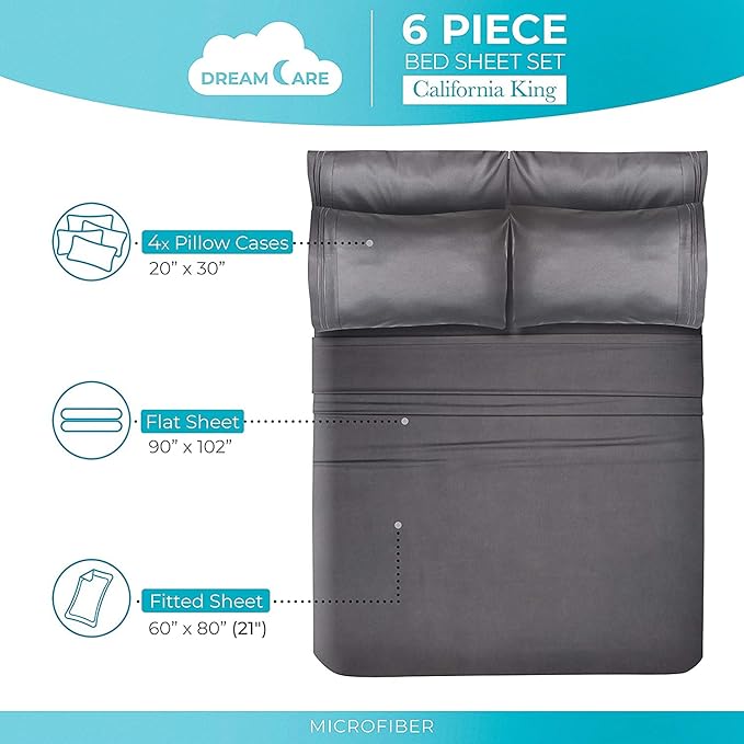 DREAMCARE California King Sheet Sets - Image 4