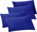 Elegant Comfort 4-PACK Solid Pillowcases 1500 Premium Hotel Quality Microfiber by ELEGANTCOMFORT