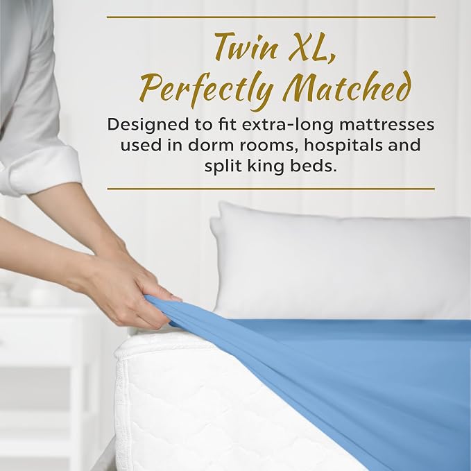 Microfiber 2 Twin XL Fitted Bottom Bed Sheets 1800 Ultra Soft and Comfy - Image 2