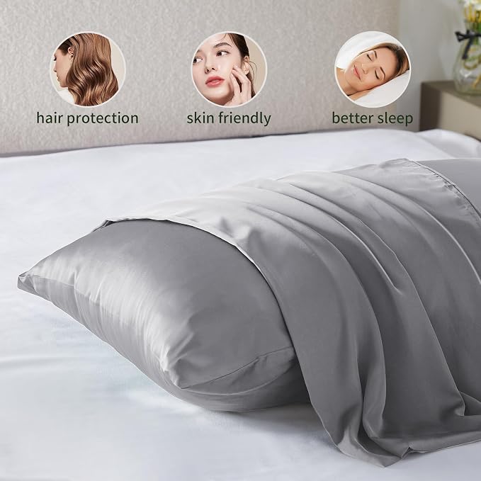 Silk Pillowcase for Hair and Skin Mulberry Silk Pillowcase Soft Breathable - Image 2