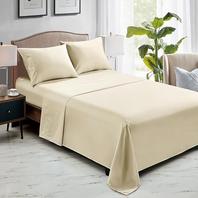 FreshCulture Queen Flat Sheets Only, Soft Microfiber Bedding Sheets - Image 6