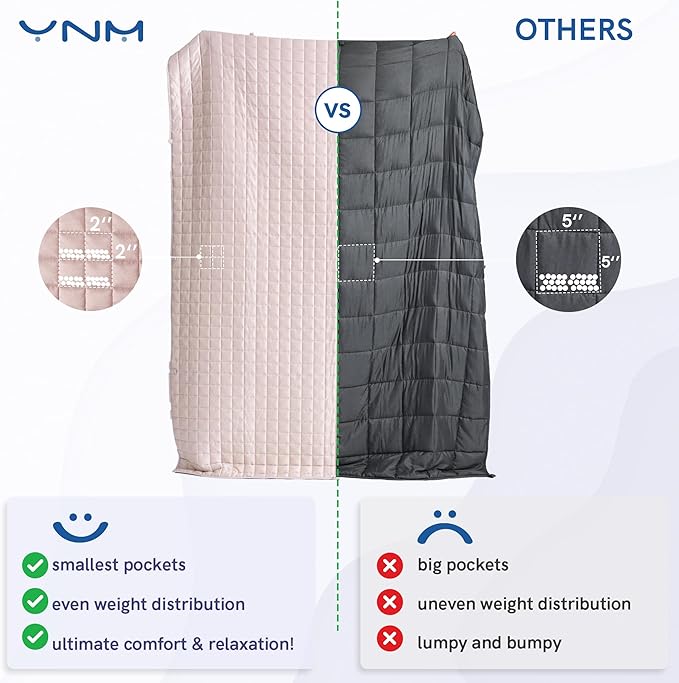 YnM Cooling Weighted Blanket for Adults, 50lbs Heavy Bed Throw Comforter - Image 6