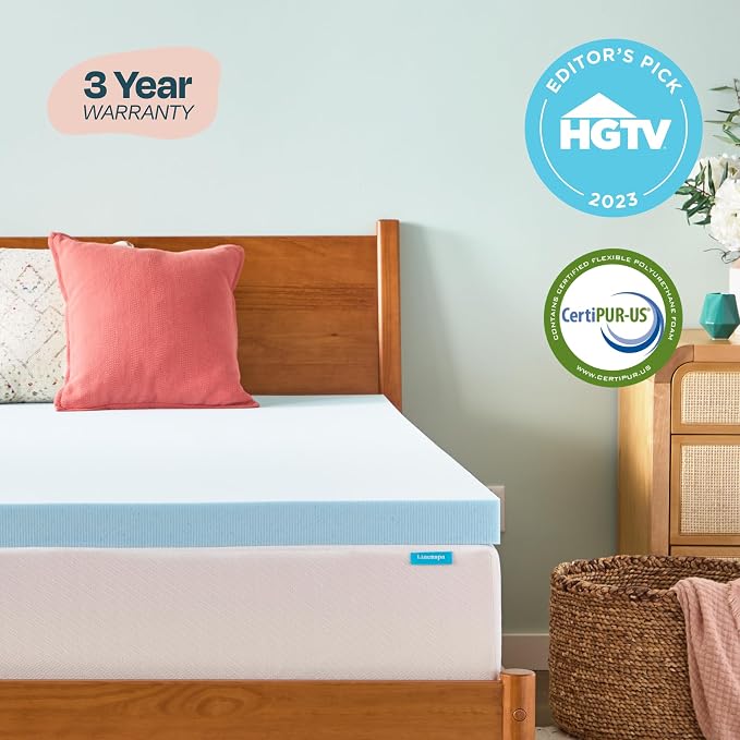 Linenspa Memory Foam Mattress Topper, King Size - Image 5