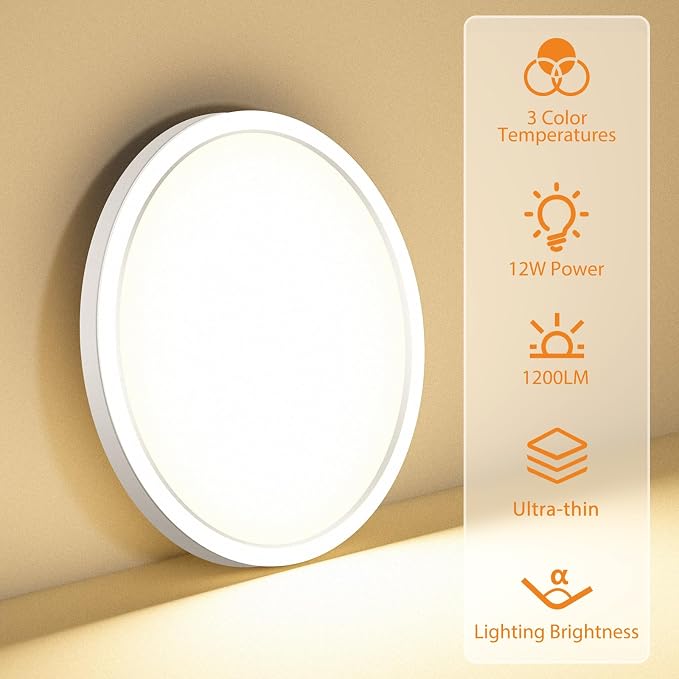 1PACK LED Flush Mount Ceiling Light Fixture, 3000K-4000K-6500K & 100W - Image 2