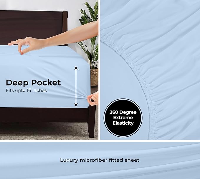 Royale Linens Fitted Sheet California King - Image 3