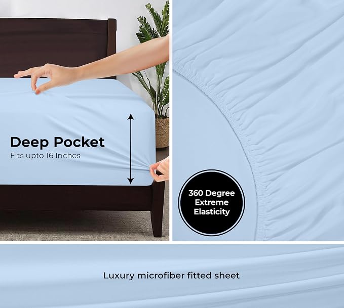 Royale Linens Fitted Sheet Twin - Image 3