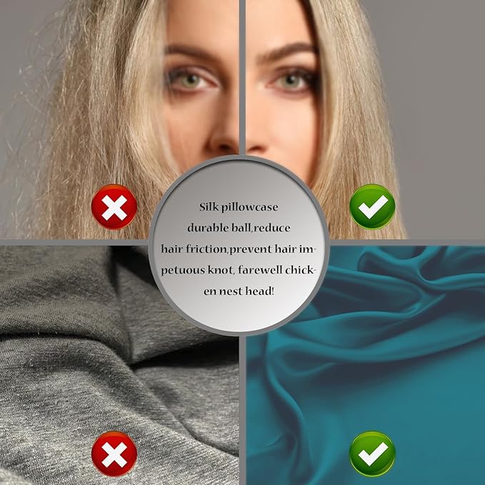 Silk Pillow Cases 2 Pack, Soft Breathable and Sliky Standard Size Pillow Cases - Image 5