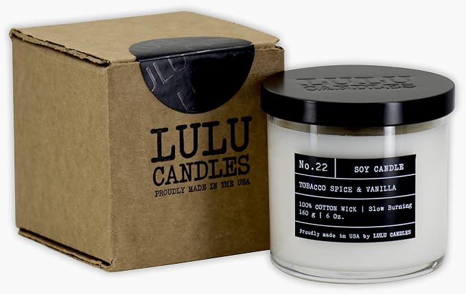 Lulu Candles | Leather & Tibetan Oud | Highly Scented Candles - Image 5