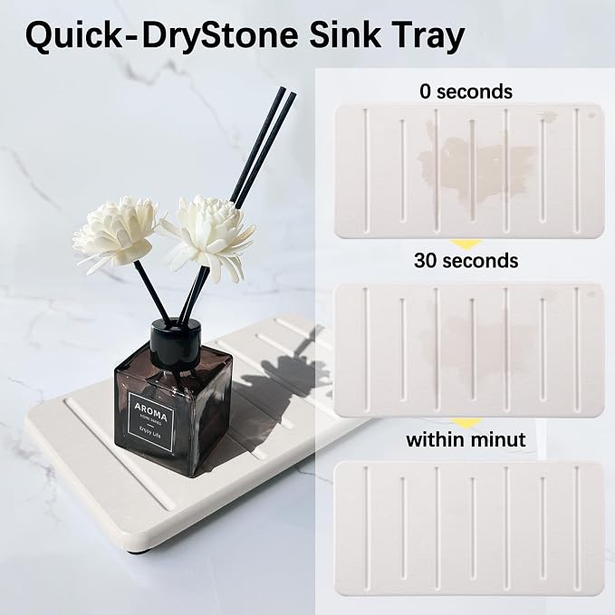 2PCS Water Absorbing Stone Tray - Image 3