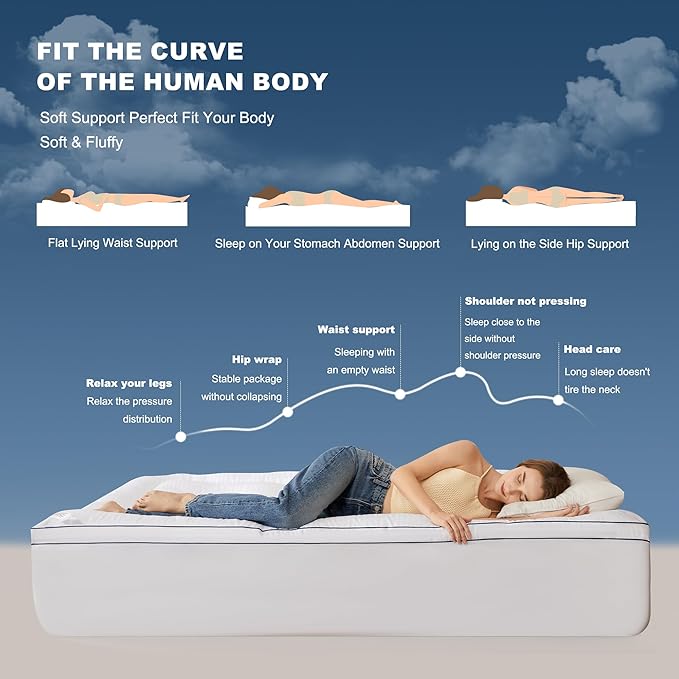 BEDLORE Twin XL Mattress Topper, Thick Pillow Top Pad - Image 3
