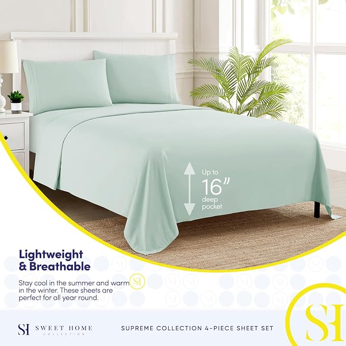 Twin XL Sheets - Breathable Luxury Sheets - 1800 Supreme Collection Extra Soft - Image 3