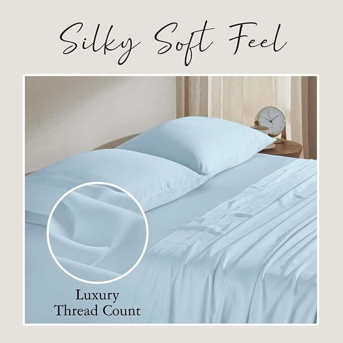 Karissa Mae Cooling Bamboo Viscose Standard Size Pillowcase Set | 100% - Image 6