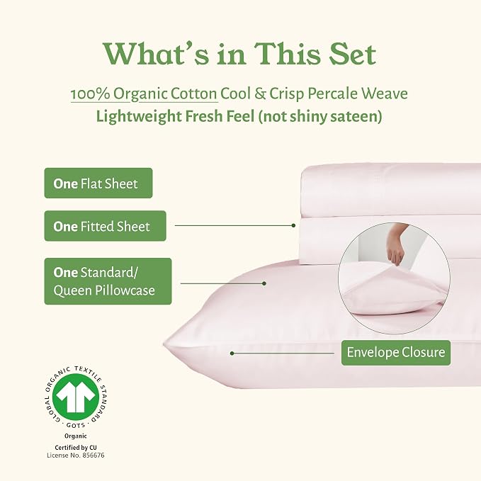 California Design Den Soft 100% Organic Cotton Sheets Twin XL Size Set - Image 4