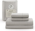 LANE LINEN 100% Organic Cotton Grey Queen-Sheets Set 4-Piece Long Staple by LaneLinen